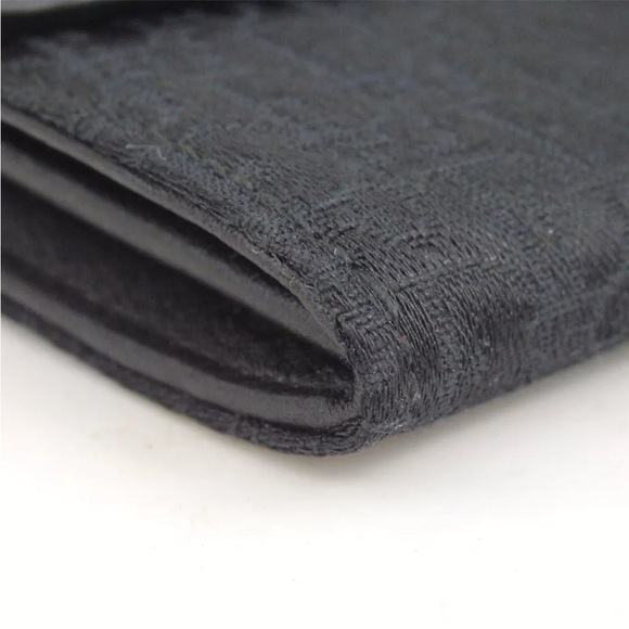 AUTH Christian Dior Monogram Trotter Long Wallet Black - Picture 6 of 13